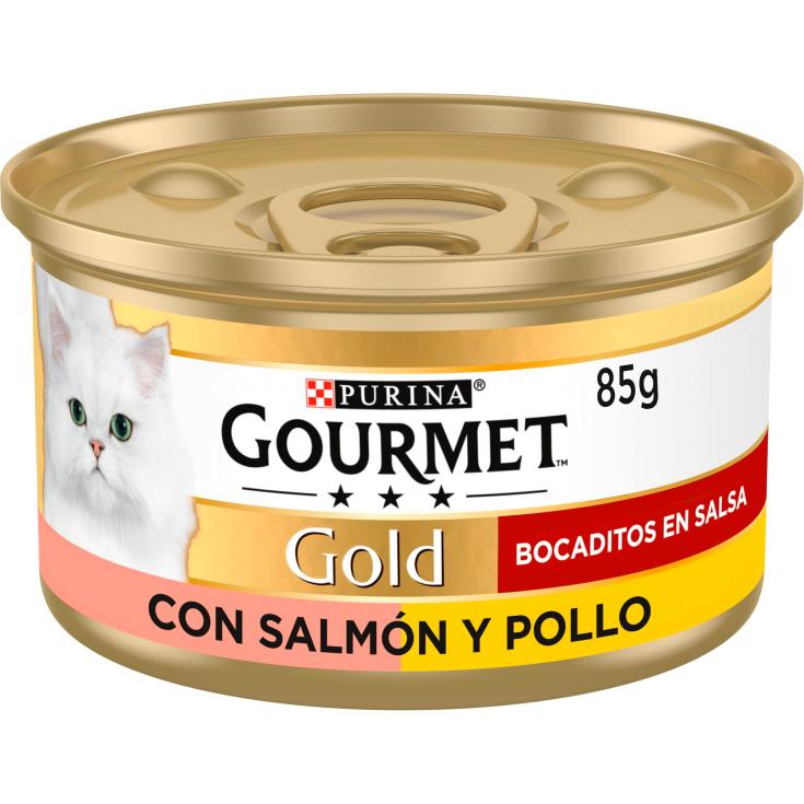 Paté para Gatos Salmón/Pollo Gold 85g