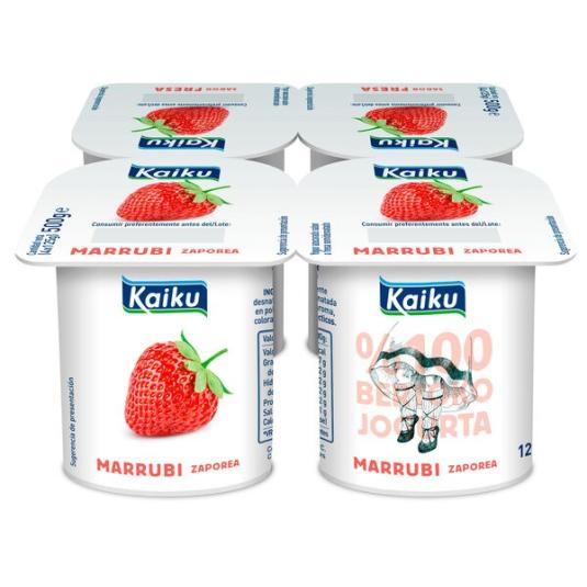 Yogur sabor fresa Kaiku - 4x125g