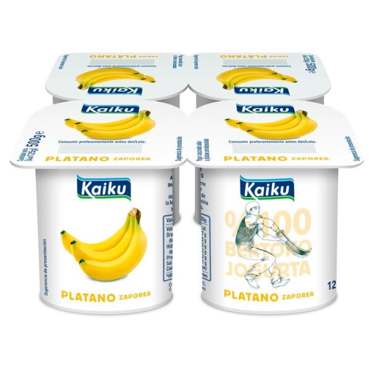 Yogur sabor plátano Kaiku - 4x125g