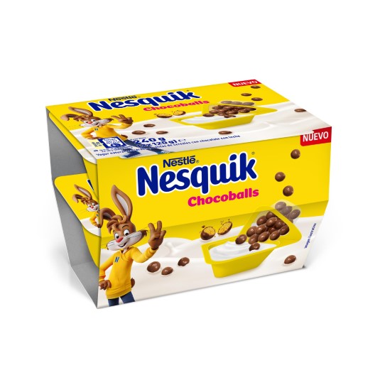 Yogur natural con bolitas de cereales con chocolate - 2x120g