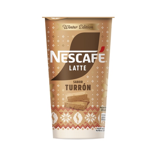 Turrón bebida láctea de café Winter Edition vaso 205 ml