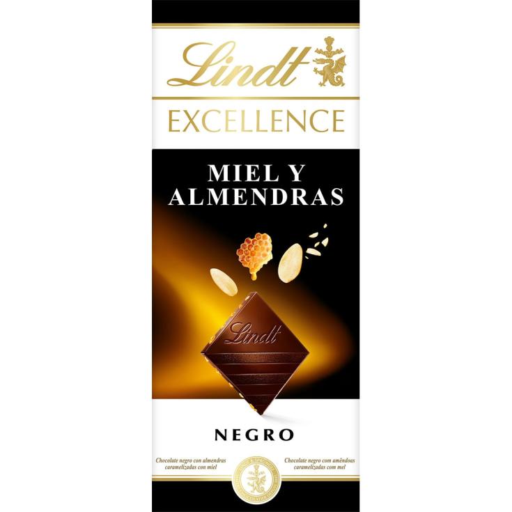 Chocolate negro con miel y almendras Lindt Excellence-100g