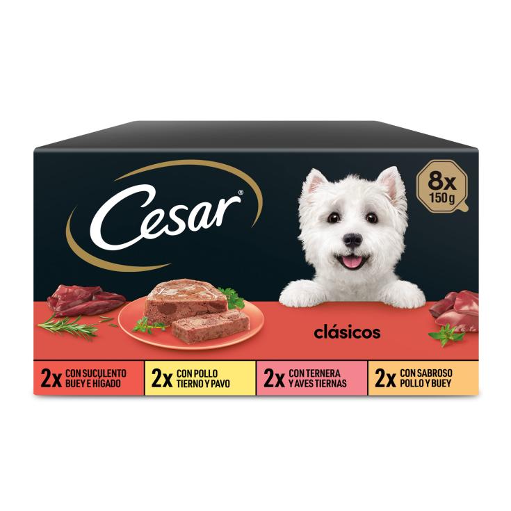 Comida húmeda para perros Selección Clásicos Cesar - 8x150g