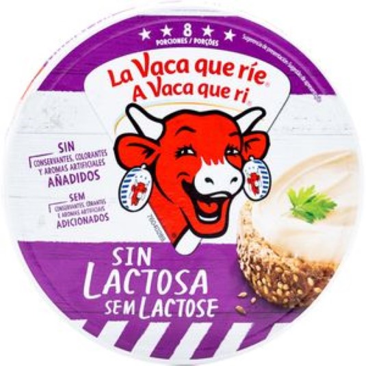 Porciones de queso sin lactosa La vaca que rie - 8 uds