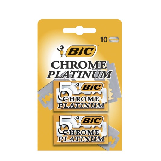 Chrome platinum cuchilla afeitar clásica 10 uds