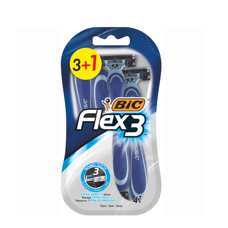 Maquinilla de afeitar flex 3 pack 3+1