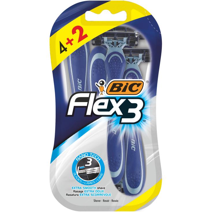 Maquinillas de afeitar Flex 3 - Bic - 6 uds