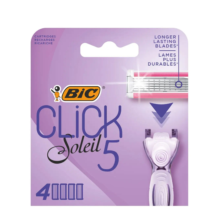 BIC Click 5 Soleil - Caja de 4 recambios de cuchillas