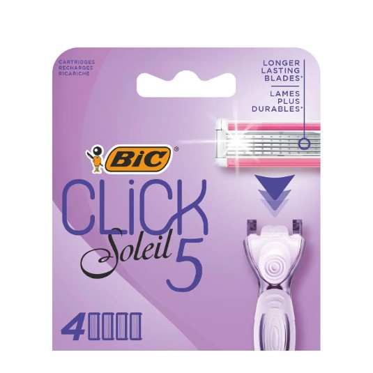 BIC Click 5 Soleil - Caja de 4 recambios de cuchillas