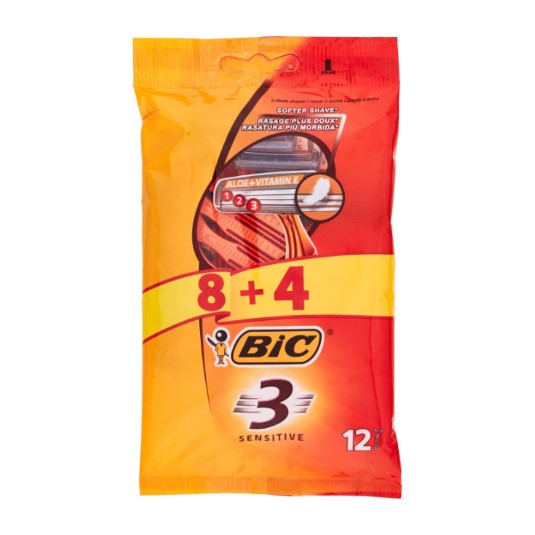 Maquinillas de afeitar Bic 3 Sensitive 12 unidades