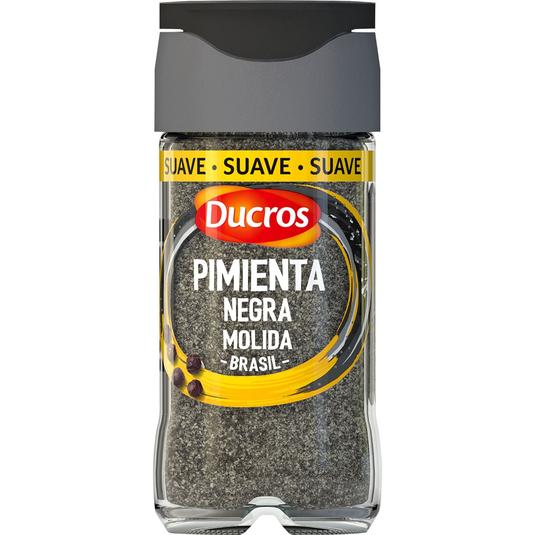 Pimienta negra molida de Brasil suave en frasco de 32 g