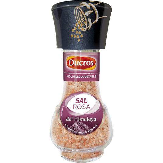 Sal rosa del Himalaya en molinillo ajustable