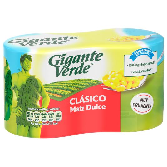 Maíz dulce Gigante Verde - 2x160g