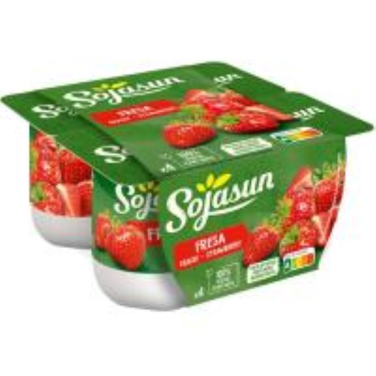 Postre vegetal de soja sabor fresa - 4x100g