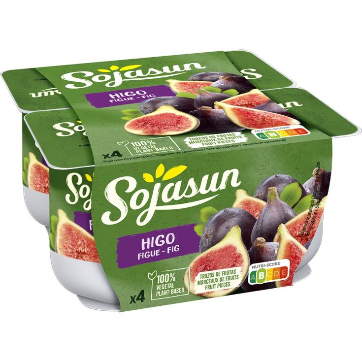Postre vegetal soja con higo - Sojasun - 4x100g