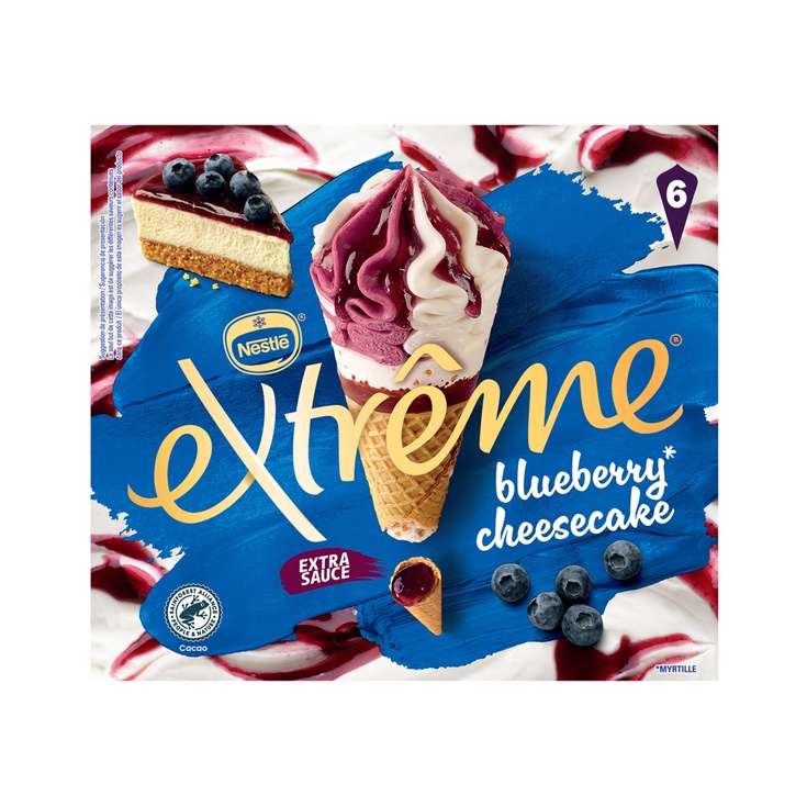 Cono de helado de Blueberry cheesecake, Pack 6 x 76 g