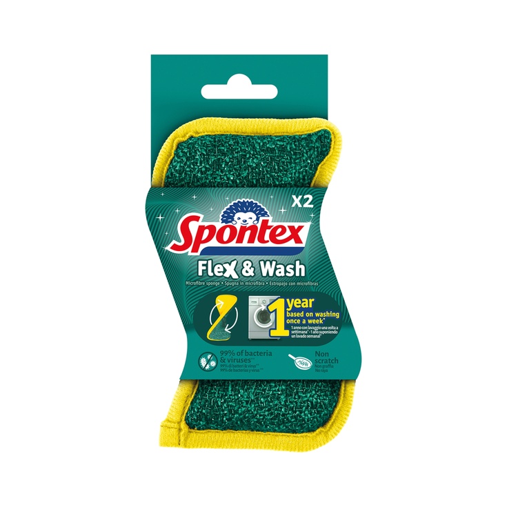 Estropajo Flex & wash microfibras y bayeta