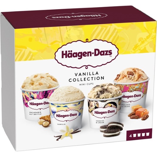 Tarrinas de helados de vainilla - 4 uds