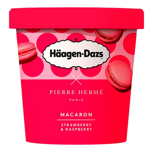 Tarrina macaron fresa y frambuesa - Häagen-Dazs - 420ml