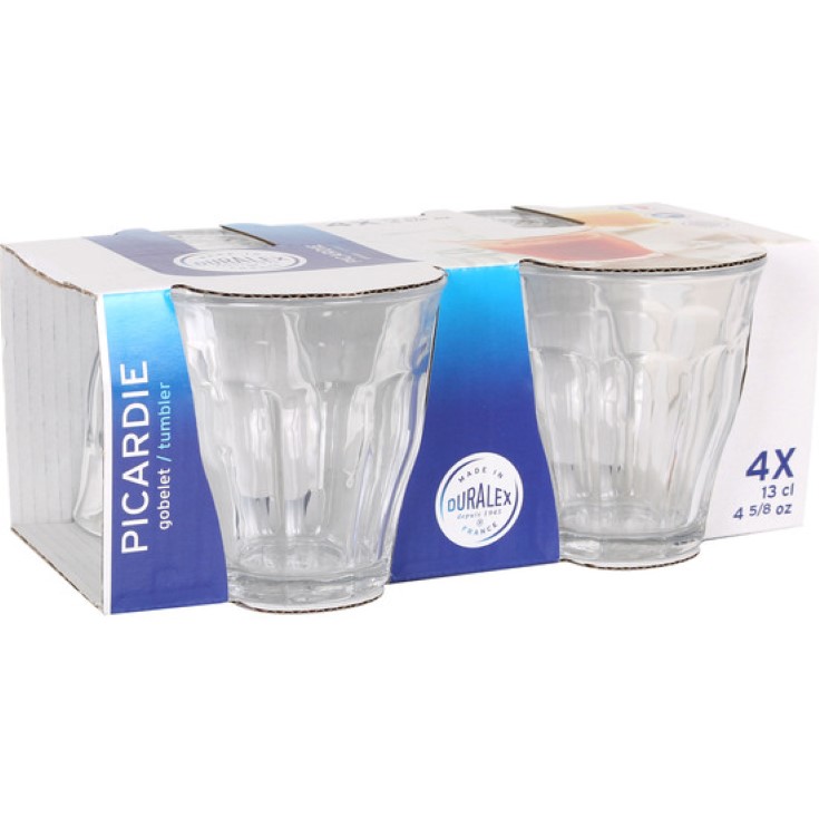 Set 4 Vasos Transparente 130 cl Picardie Duralex