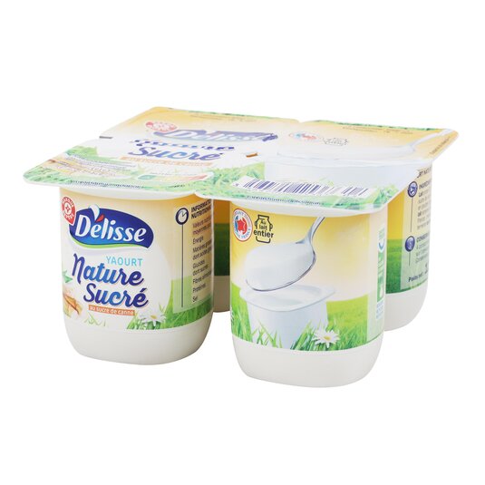 Yogur Natural Azucarado Délisse - 4x125g