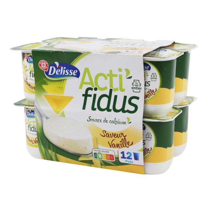 Yogur C/Bífidus Sabor Vainilla Délisse - 12x125g