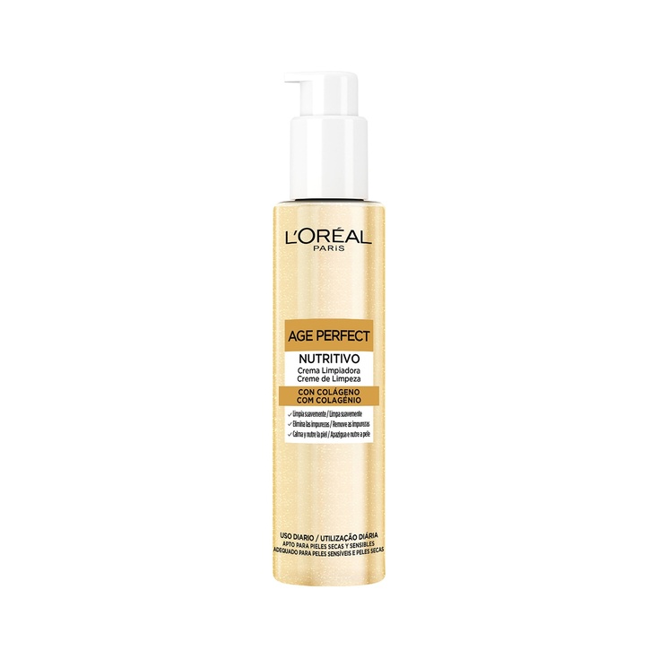 Age Perfect crema limpiadora con colágeno nutritiva