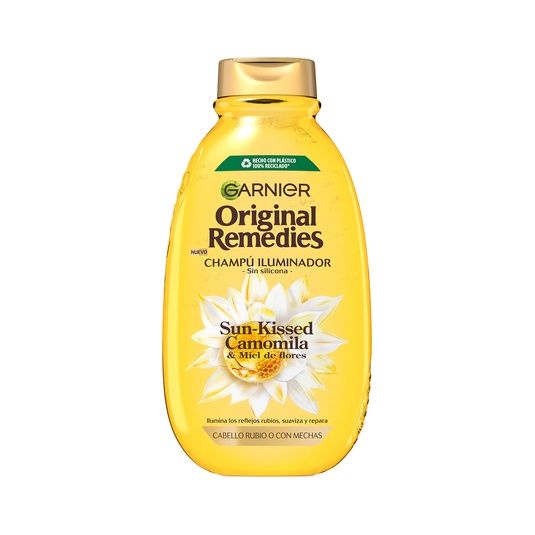 Champú iluminador Sun-Kissed con camomila miel y flores Champú iluminador Sun-Kissed con camomila miel y flores