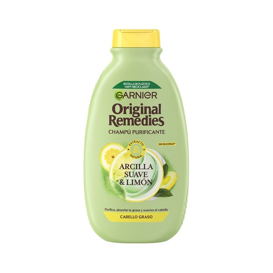 Champú purificante con extracto natural de arcilla suave Champú purificante con extracto natural de arcilla suave