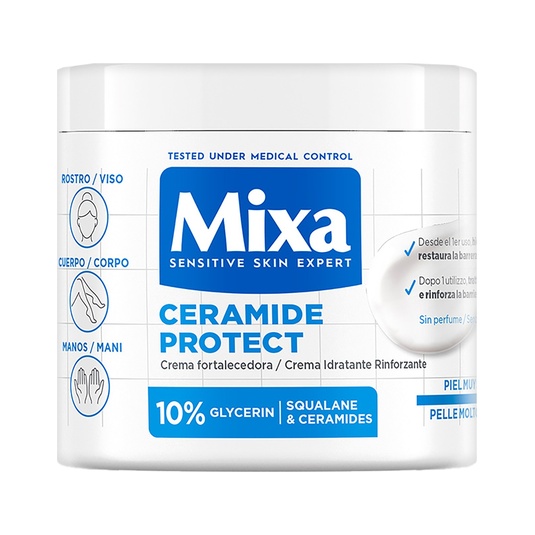 Crema corporal fortalecedora Ceramide Protect con glicerina