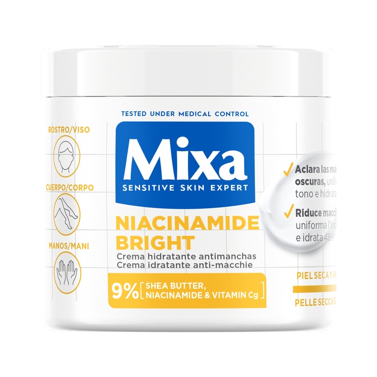 Crema hidratante antimanchas Niacinamide Bright pieles secas