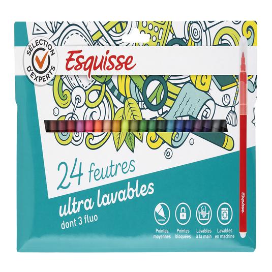 Pack de 24 rotuladores de punta mediana para colorear