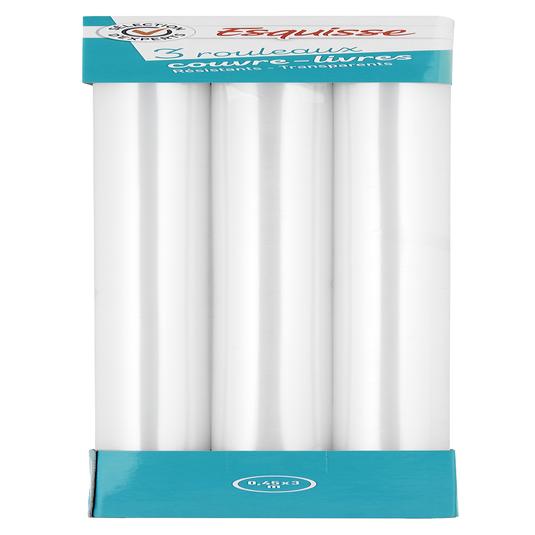 Paquete de 3 rollos para forro de libros