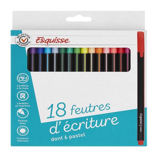 Pack de 18 rotuladores de escritura surtidos