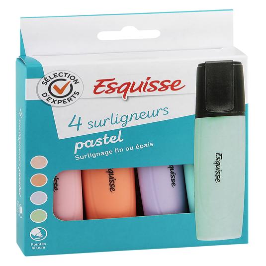 Pack de 4 subrayadores de color pastel