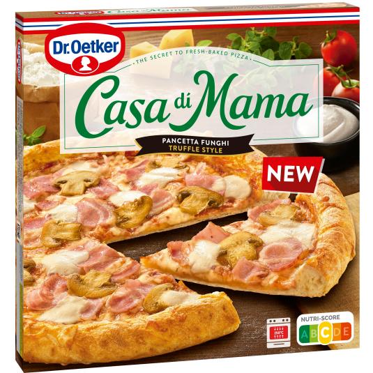 Pizza con panceta, champiñones, queso y sabor trufa - 360g