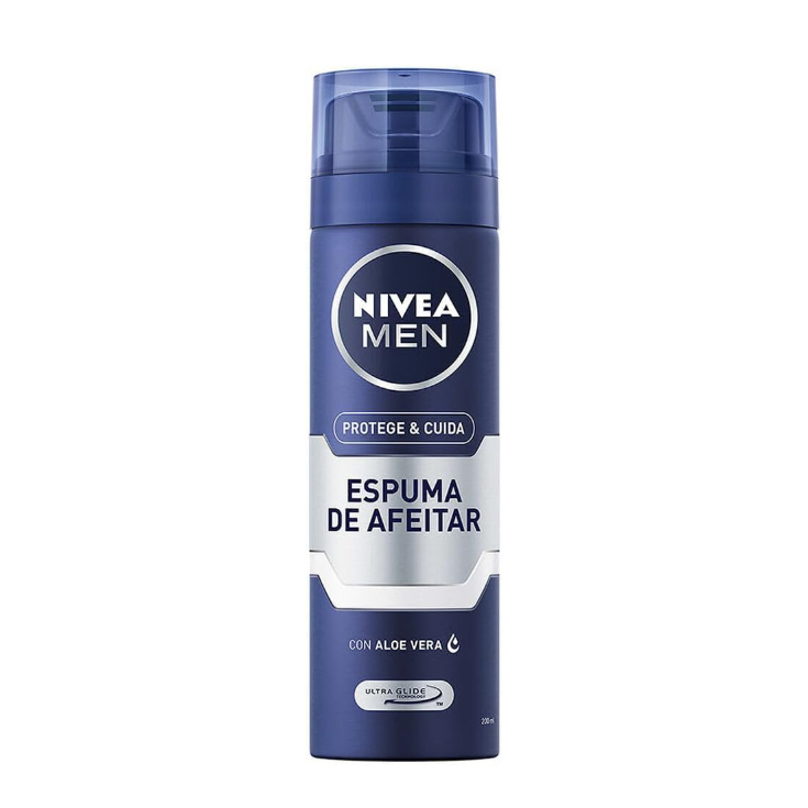 Espuma de afeitar enriquecida con aloe vera y pro-vitamina b Espuma de afeitar enriquecida con aloe vera y pro-vitamina b