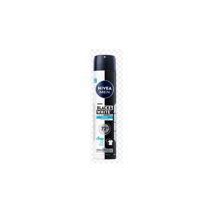 MEN BLACK & WHITE INVISIBLE ACTIVE 72H DEO SPRAY 200 ml
