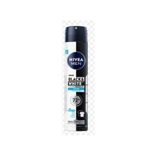 MEN BLACK & WHITE INVISIBLE ACTIVE 72H DEO SPRAY 200 ml
