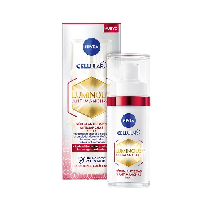 Luminous 630 Antiedad y Antimanchas 2 en 1 sérum facial con 