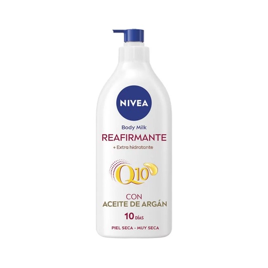 Body milk reafirmante con q10 y aceite de argán