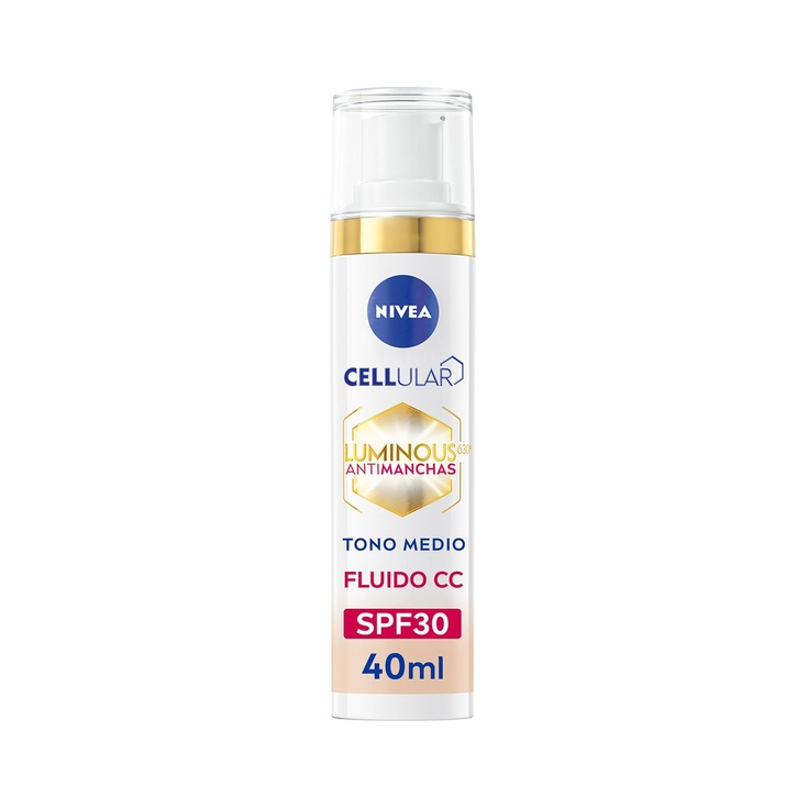 Cellular Luminous Antimanchas fluido facial tono medio SPF