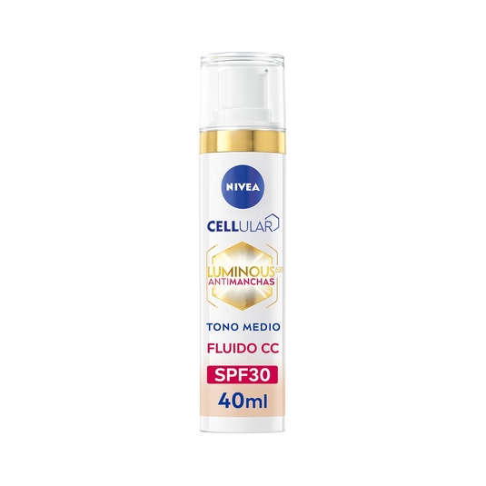 Cellular Luminous Antimanchas fluido facial tono medio SPF