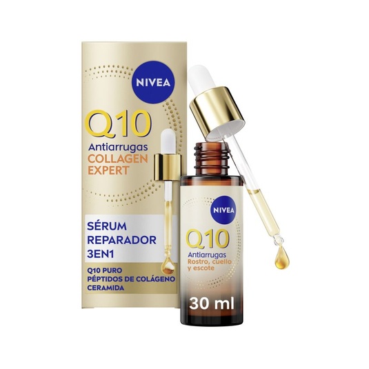 NIVEA FACE SERUM FACIAL REPARADOR 3 EN 1 Q10 ANTIARRUGAS 