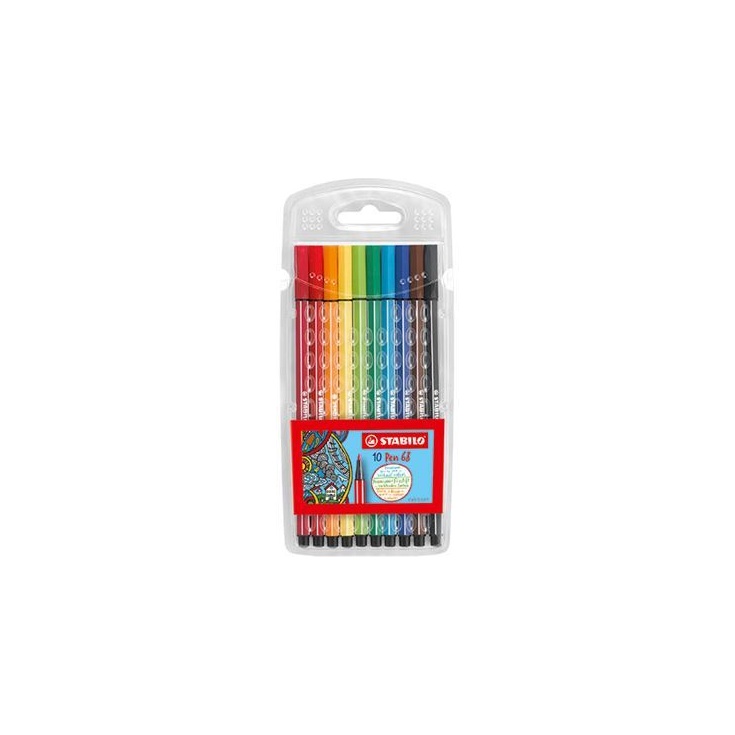 10 Rotuladores Pen 68 Zebrui