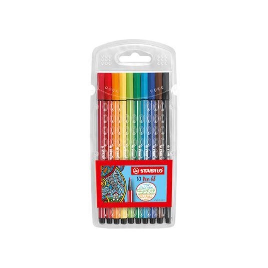 10 Rotuladores Pen 68 Zebrui