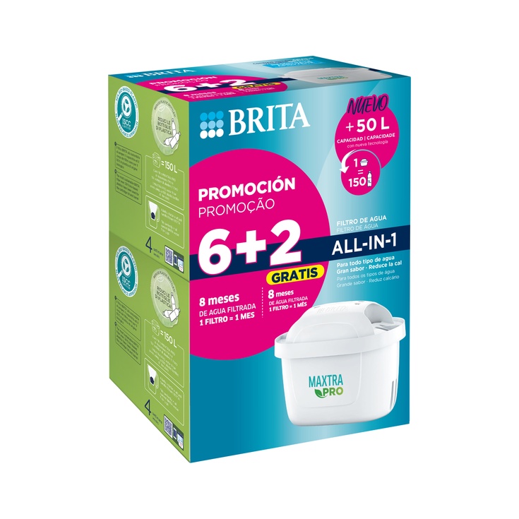 Set de 6 +2 Filtro de agua Brita