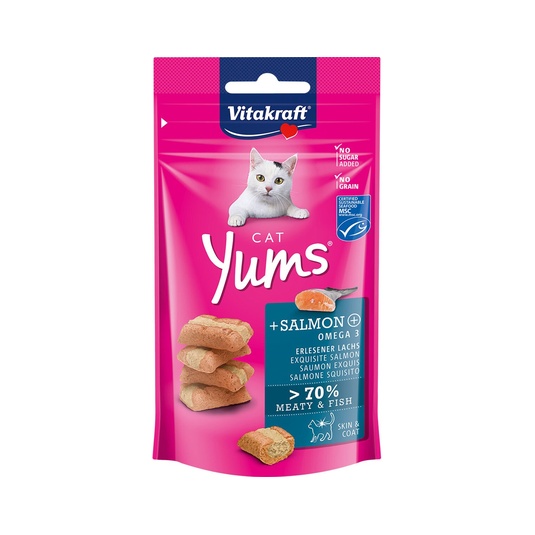 Snacks para gatos sabor salmón bolsa 40 g