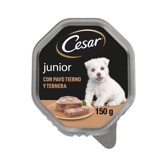 Junior comida húmeda con pavo y ternera 150 gr