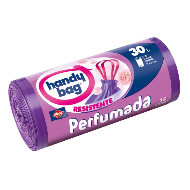 Bolsa basura autocierre perfumada 30l - 15 uds